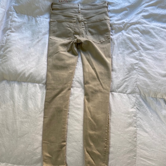 NWT: Free People Khaki Busted-Knee Skinny Jeans - Picture 4 of 7